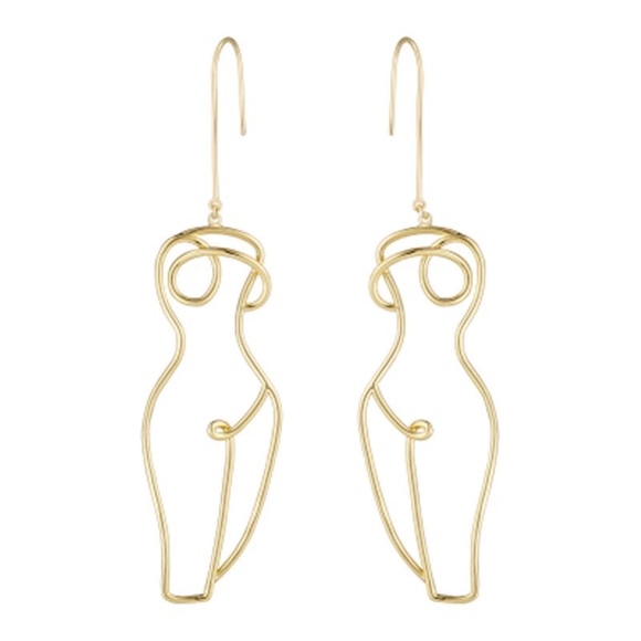 Jewelry - Gold color abstract earrings Jewelry - Gold color abstract earrings